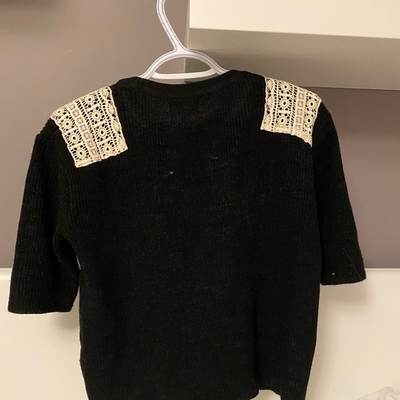 Knit Black Blouse - Picture 5 of 6